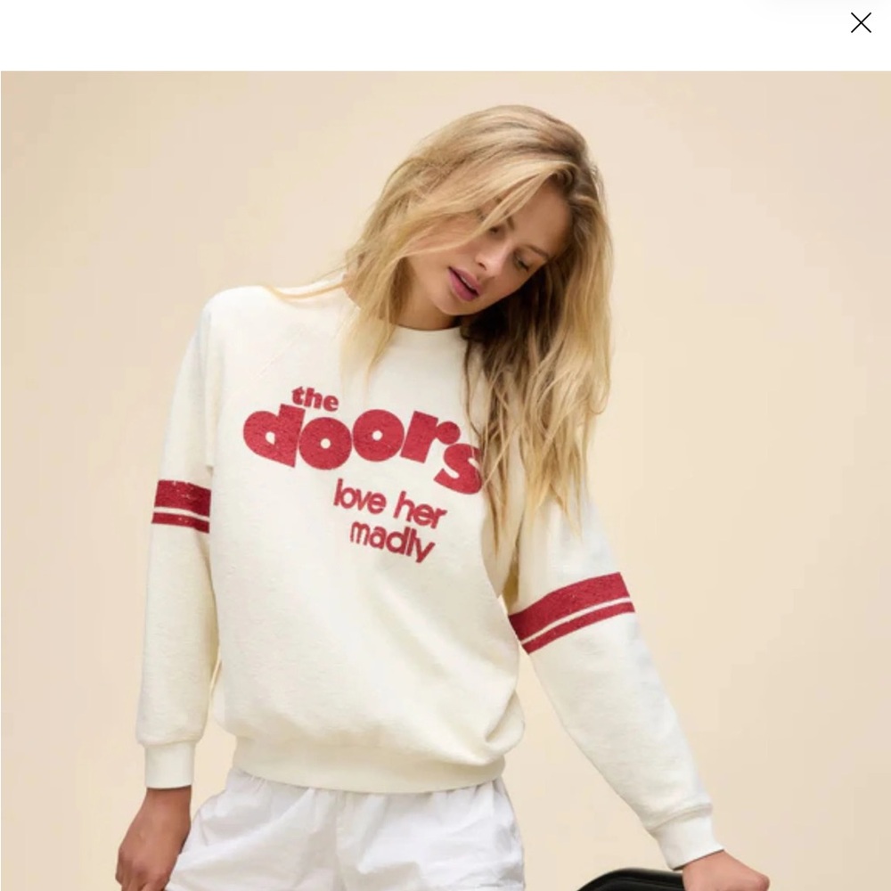 Daydreamer Cream Sweater with Red Graphic